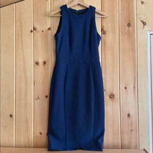 Cue Made in Australia Navy Midi Dress